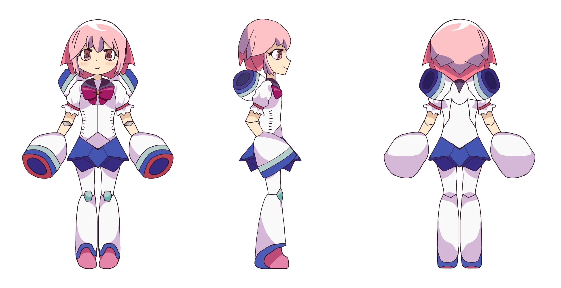 3D character design turnaround sheet for animation planning
